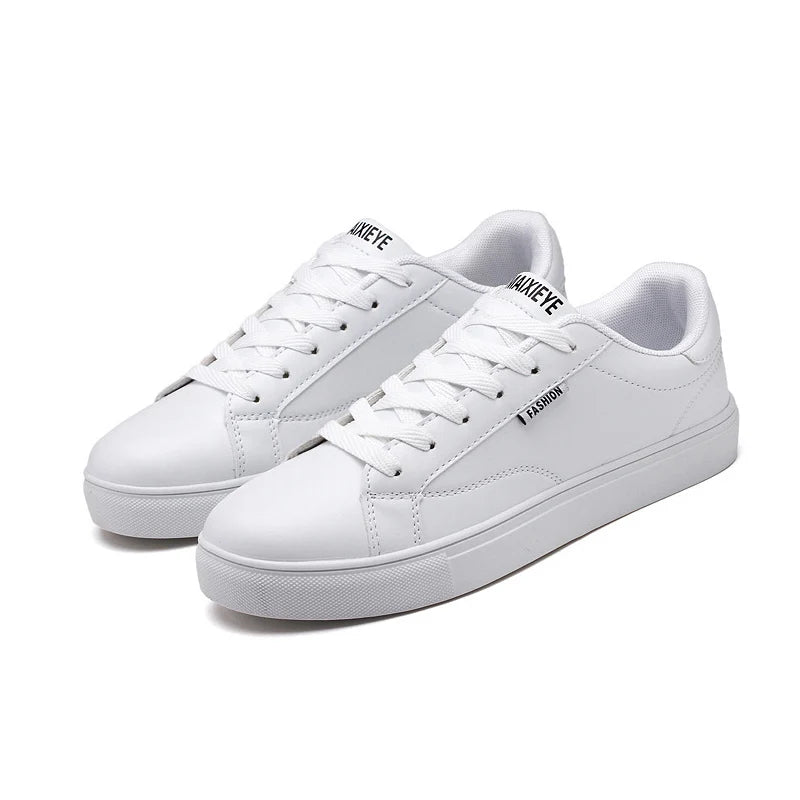 Zapatillas casuales de skate para hombre, blancas, para exteriores y ocio, transpirables, para caminar, planas, Chaussure Homme 39-48
