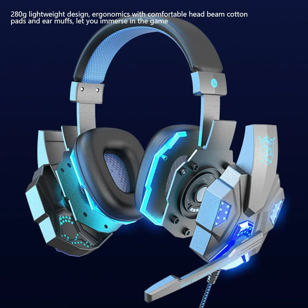 Creative Wired Gaming Headphones High Quality Microphone Led Light Bass Stereo PC Gaming Headset For Computer PS4 PS5 Xbox