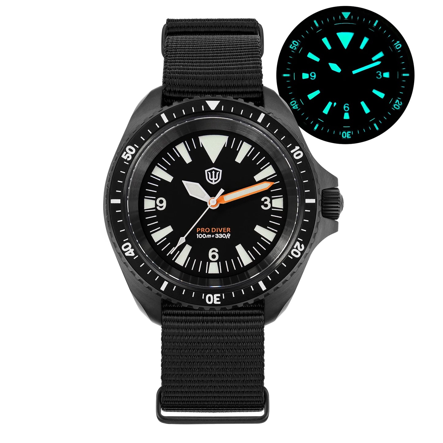 Watchdives WD1980 V3 Quartz Watch 100m Waterproof BGW9 Luminous Nylon Strap Watch Sapphire VH31 Movement Men Watch with Gift Box