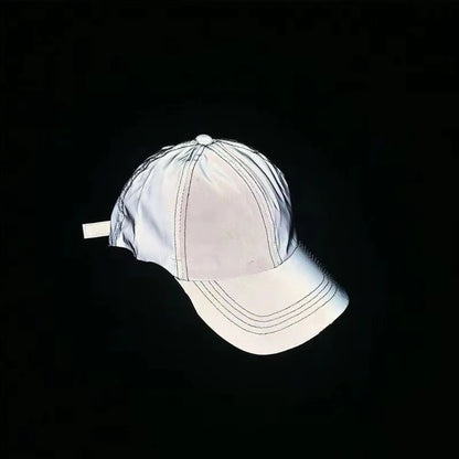 Unisex Silver Luminous Personality Baseball Caps Spring Autumn Outdoor Adjustable Casual Hats Sunscreen Hat