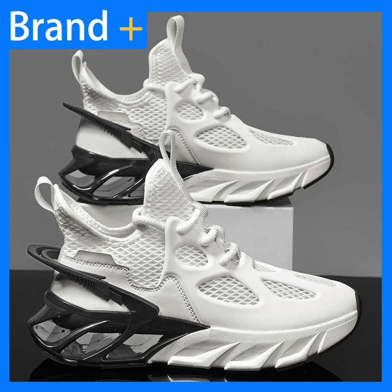 Men's Sports Shoes New Mesh Breathable Outdoor High Elasticity Running Shoes Fashionable Summer Comfortable Sports Tennis Shoes