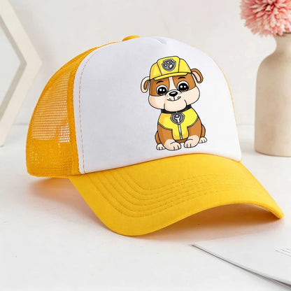 Baseballkasket til drenge og piger – justerbar sommerhat med Anime-motiv fra Paw Patrol med Chase og Skye – sød retro solhat – hovedbeklædning til voksne – gave
