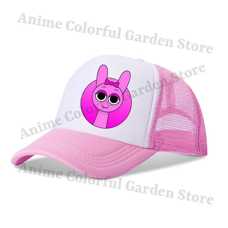 Sprunki Baseballové čepice pro rodiče a děti Anime Kreslené postavičky Hip hop Ploché čepice Muži Ženy Děti Letní móda Ochrana před sluncem Prodyšné čepice Dárky