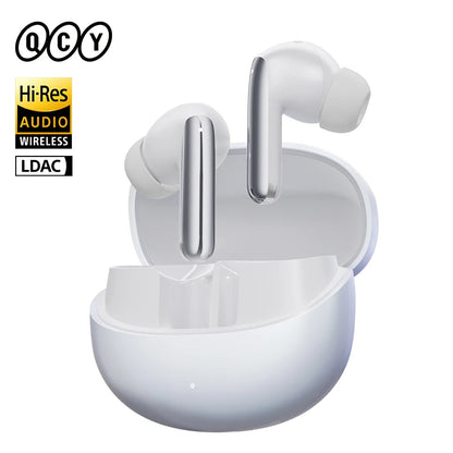 QCY MeloBuds Pro Adaptive Hybrid Active Noise Cancelling Wireless Earbuds – 46dB ANC, Bluetooth 5.3, LDAC Hi-Res Audio, 34H Playtime