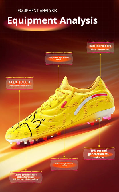 Kelme High-end Football Shoes Short Nail Anti Slip Football Boots Artificial Grass Cushioning Training Mg Football Shoes