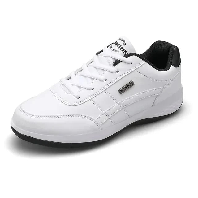 Leather Sneakers for Men, Casual Shoes, Soft Sole, Outdoor Walking Shoes, Sports, Four Seasons