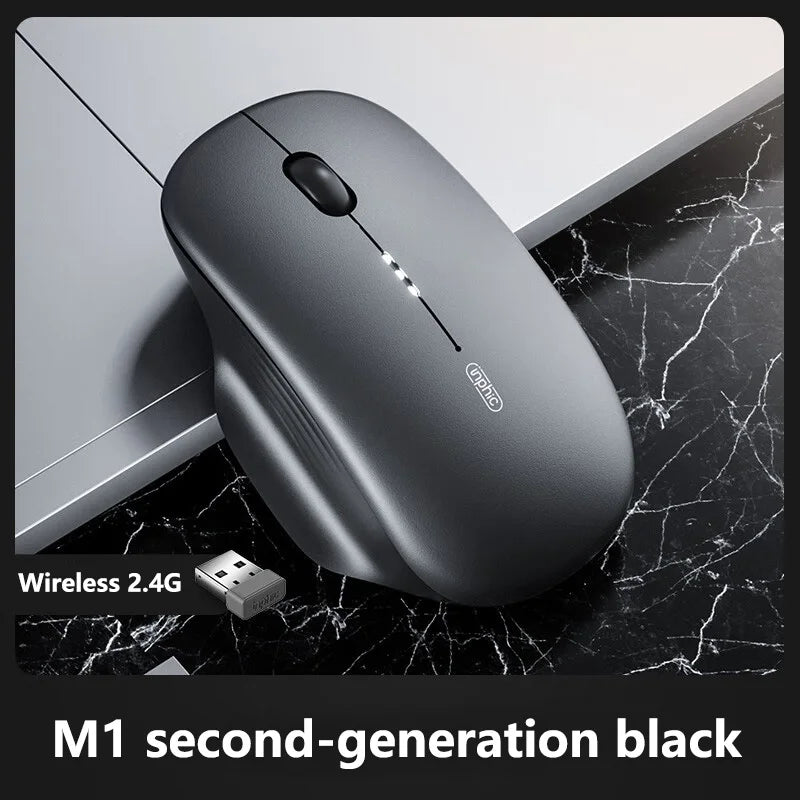 Inphic M1 Second-generation 2.4G Wireless Mouse Type-C Rechargeable Silent Office Mouse Ergonomics Battery Level Display
