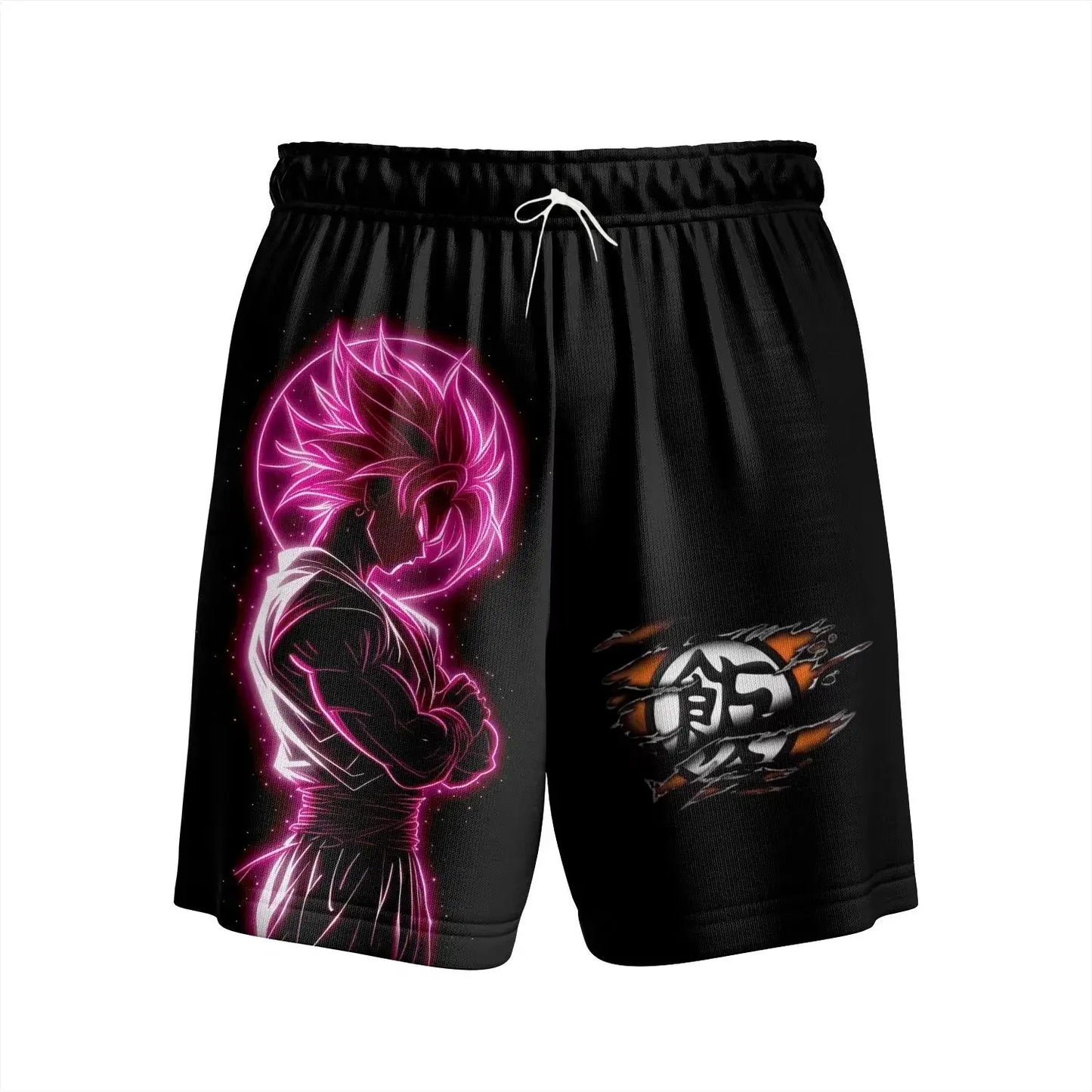 Dragon Ball Logo Printed Quick Drying Shorts for 2026 Summer Casual Shorts, Suitable for Adult and Children Anime Fans