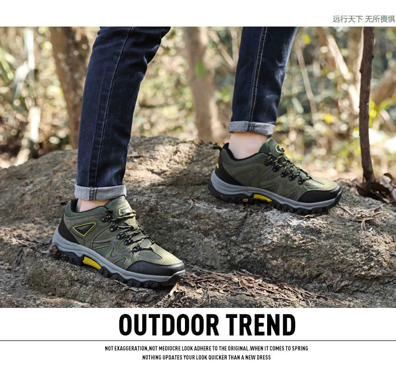 Men's Hiking Shoes All-Terrain Outdoor Sports Shoes Breathable Wear-Resistant Mesh Non-Slip Hiking Shoes Outdoor Cycling Shoes