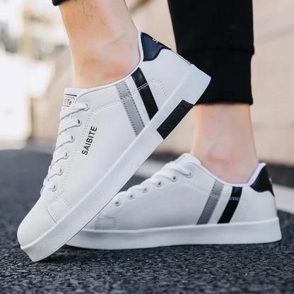 Zapatillas casuales de skate para hombre, blancas, para exteriores y ocio, transpirables, para caminar, planas, Chaussure Homme 39-48
