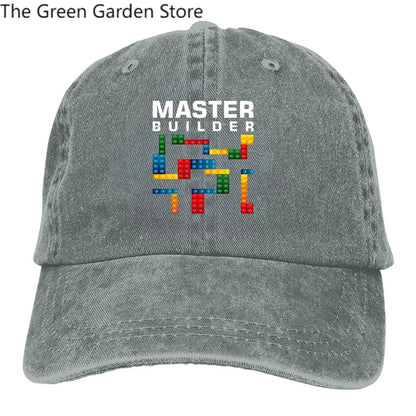 Building Blocks Multicolor Hat Peaked Men's Cap Cool Master Builder  Building Blocks Personalized Visor Protection Hats