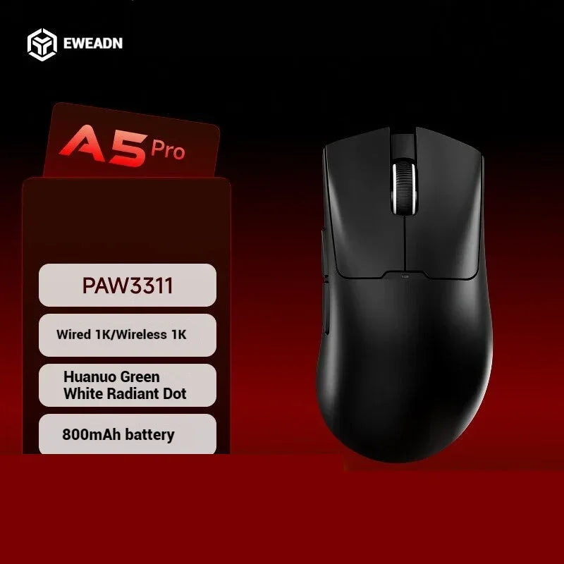 EWEADN A5 Pro Ultra wireless Lightweight Mouse Three-mode Paw3395/3311 22K/26KDPI  Low Latency Gaming Mouse