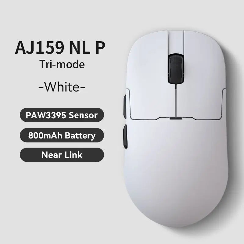 AJAZZ AJ159 NL Wireless Mouse 800mAh Compatible with Games and Office PAW3395 1K Nearlink BT Wireless Mouse Laptop GiftAJAZZ AJ1