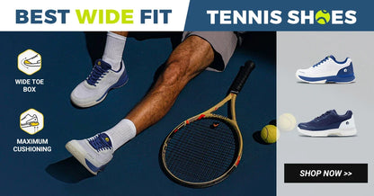 Zapatillas de tenis FitVille para hombre, versión ancha 2E, calzado deportivo profesional de entrenamiento, transpirable y antideslizante, para deportes de raqueta, con soporte para el arco plantar