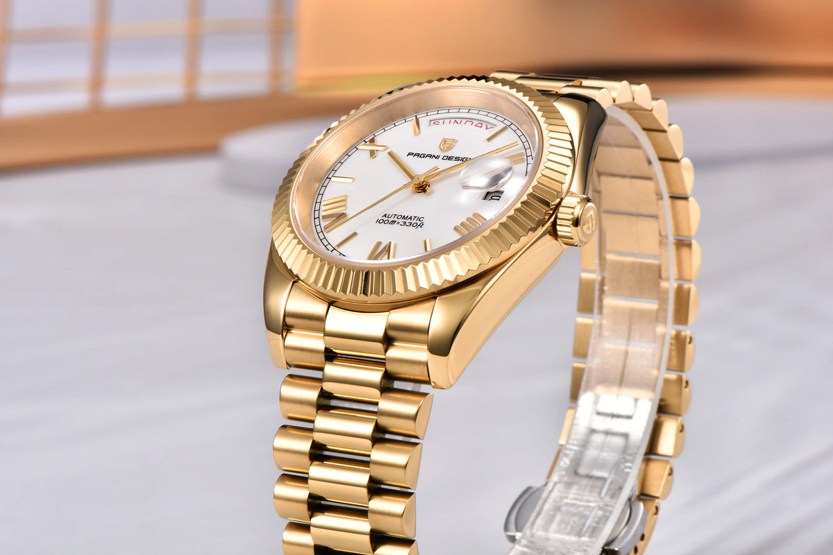 PAGANI DESIGN Men's Watches DD40 Gold White Luxury Automatic Watch Men Japan Movt Date Week Mechanical Watches For Men 2026 New