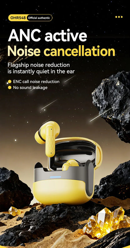 Acer Ohr548 Wireless Bluetooth Headphones with In-Ear Design, Anc Call Noise Reduction, Charging Case, Stereo Sound Effect, Low Latency for Gaming, Comfortable Fit for Sports, Running, and Fitness