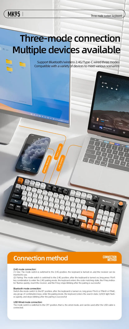 Spanish Mechanical Keyboard Spanish Russian Arabic Korean Thai Gaming Keyboard 95 Key Layout Backlight Type C With Numpad SK15