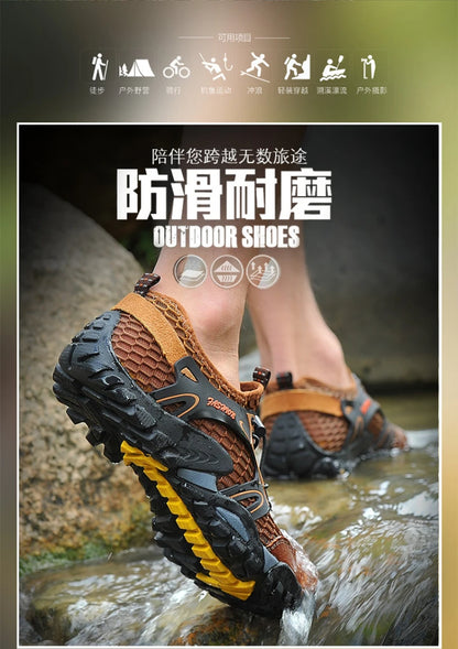 Breathable Outdoor Hiking Shoes Sports Wading Shoes Fishing Men's Shoes Summer Casual Sandals Comfortable and Breathable