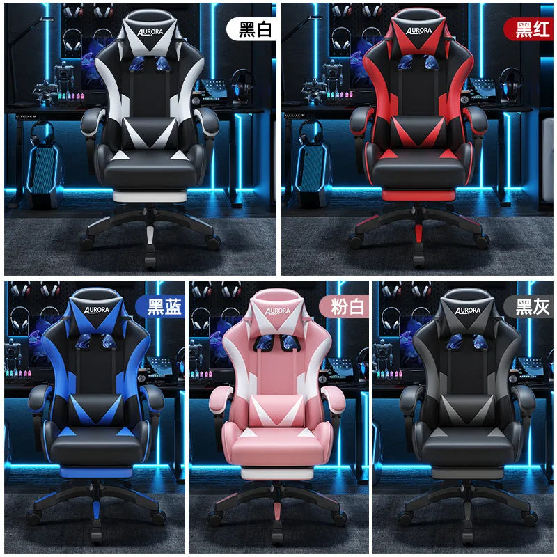 Modren Gaming Chair with Lumbar Support HighBack Swivel Office Chair Reclining Computer Seat for Long Sitting Home Gaming Throne