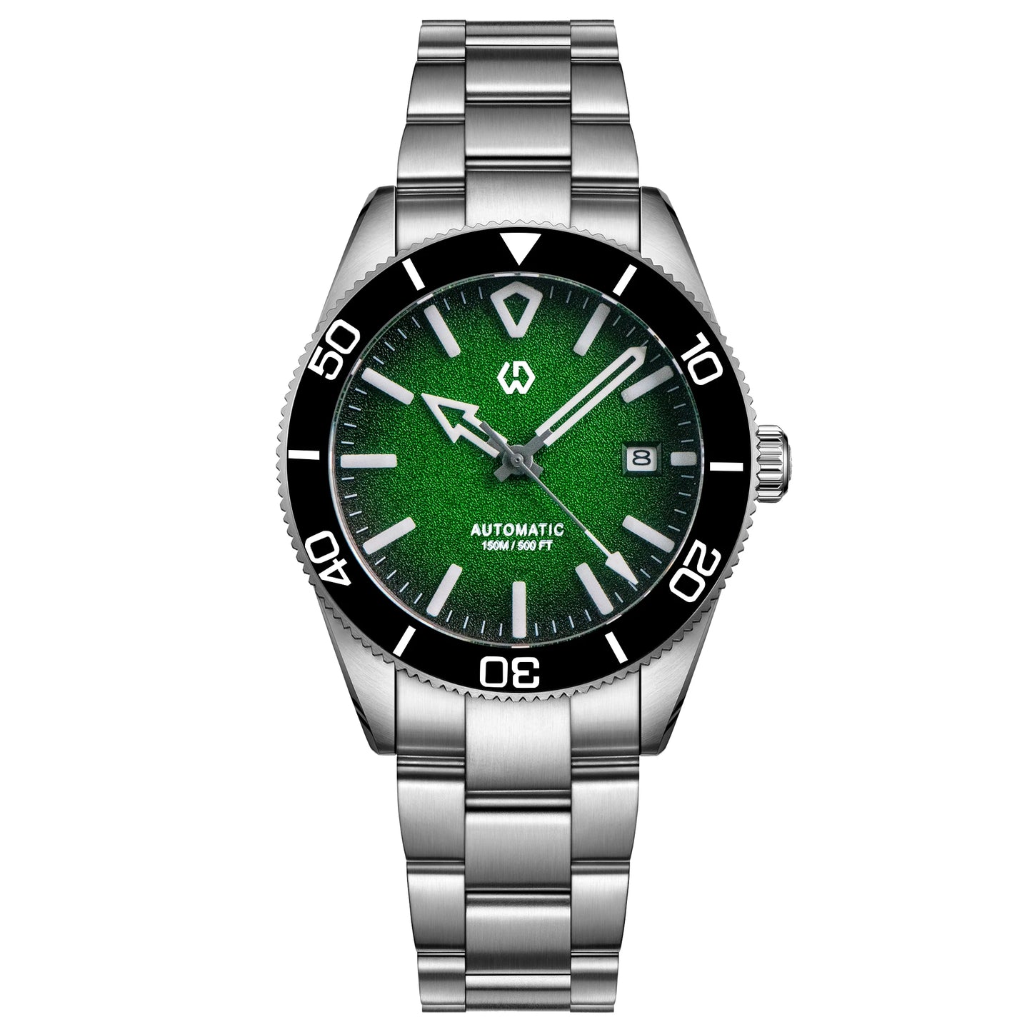 Upgraded Model 9017 Automatic Watch Mechanical 3D Dimensional Luminous Watch Needle Ceramic Bezel 150 Meters Waterproof Diving