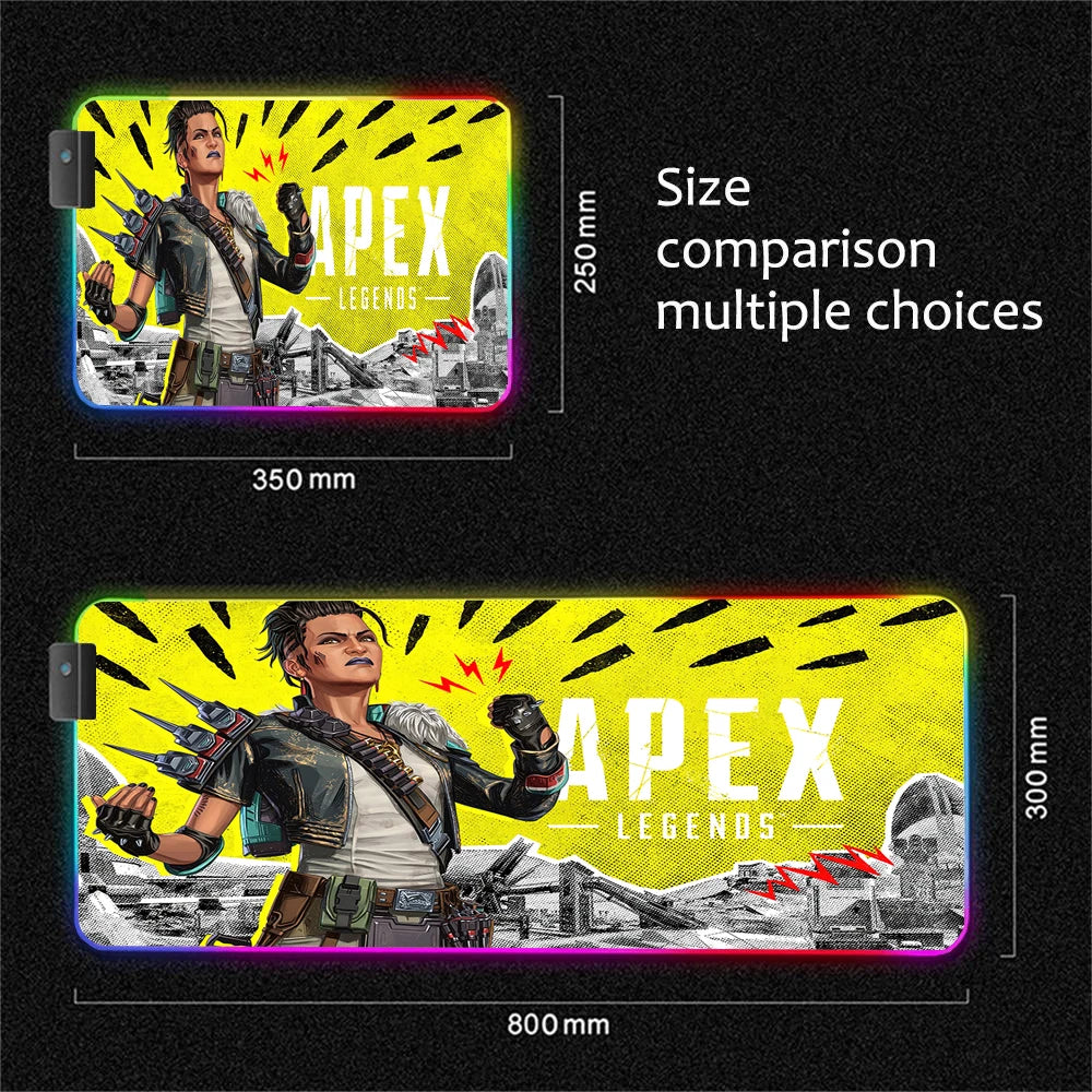 RGB Apex Legends Keyboard Mousepad Computer Gaming Cool Mouse Pad Speed Large Accessories Mouse Mats Office Desk Protector Mat