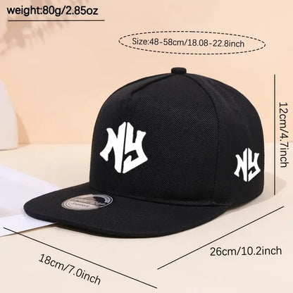 Baseballová čepice s neutrálním potiskem písmen, vhodná na jaro a podzim, nastavitelná, ležérní, ve stylu hip-hop, s kšiltem, chránící před sluncem