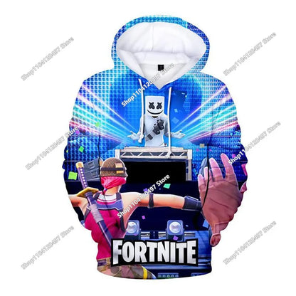 Game Fortnite Hoodies Teenager Boys Hoodie Kids Sweatshirts Cartoon Leisure Outerwear Children Cosplay Pullovers Streetwear Gift