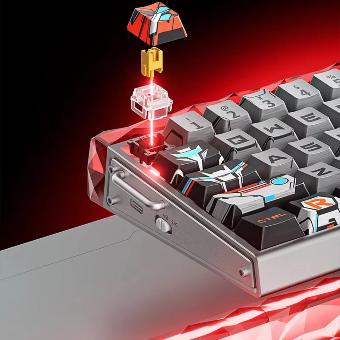 New AULA HERO68 Air 3-mode Magnetic Switch Gaming Mechanical Keyboard E-sport Custom Wired Keyboard Ergonomics Accessories