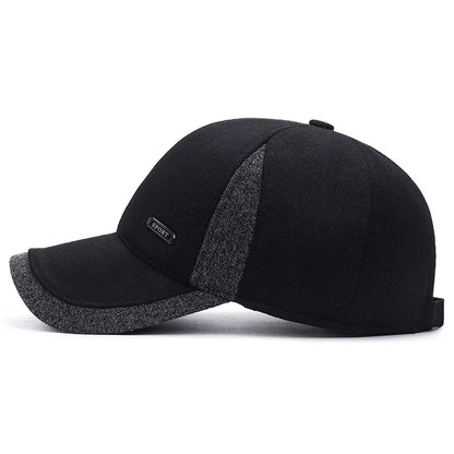 Waterproof Sports Cap Comfortable Adjustable Lined Earflap Cap Lightweight Winter Hat for Casual