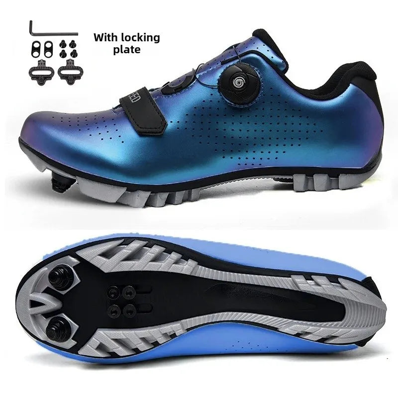 Unisex Road And Mountain Bike Lock Shoes Outdoor Pedal Assisted Bicycle Riding Shoes Cross-Border New Model Sports Entertainment