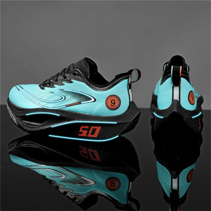 Men's Lightweight Breathable Mesh Training Running Shoes - Non-Slip, Casual Athletic Sneakers for Outdoor Sports & Jogging