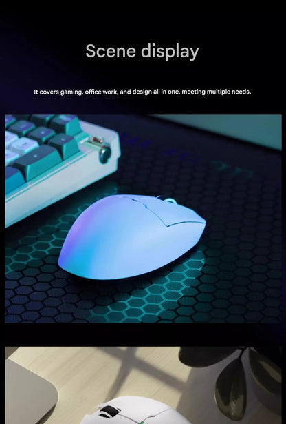 Aigo GM80 PLUS PRO Wireless Mouse Bluetooth PAW3311/PAW3395 Lightweight 1000HZ Wired Three-mode Gaming E-sports Mouse Gift