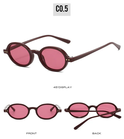 2026 Retro Small Round Frame Eyewear | Double Gold Rivet Accent | High-End Styling Sunglasses