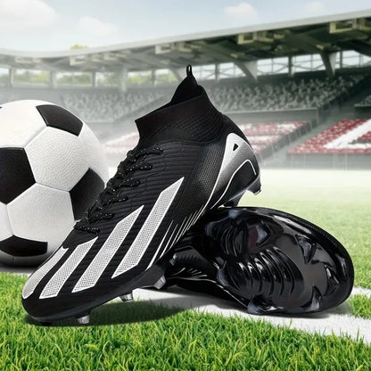 Men's New TF Football Boots Sneakers Society Turf Grass Ultralight Male Soccer Shoes Comfortable Ankle Football Shoes Futsal Fast