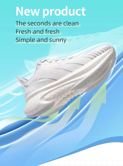 ONEMIX Women's Black Breathable Running Sneakers 2024 Designer Edition, Free Shipping, Pink Fashion Damping Sports Shoes