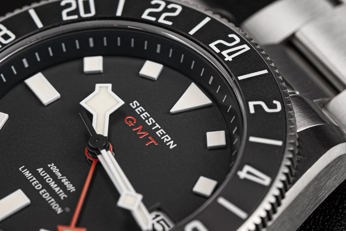 SEESTERN Titanium Diver Men of Watch GMT Automatic Mechanical Wristwatch NH34 Movement Sapphire Crystal 200M Waterproof Lume New