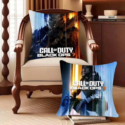 Game C-Call of D-Duty Black Ops 7 Pillow Case Decor Protective Covers Comfortable soft for Sofa Living Room Home office