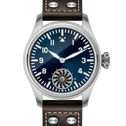 Hruodland 2025 New Men's Mechanical Watch Seagull ST3620 Retro Pilot 43MM Bgw-9 Luminous Sapphire Crystal Turbine Reloj Hombre