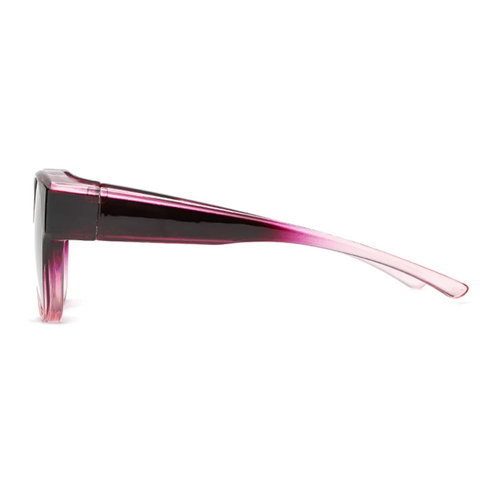 Summer UV Protection Driving Sunglasses Y2K Round Frame Wear Over Glasses Retro Fit Over Sunglasses for Women Men