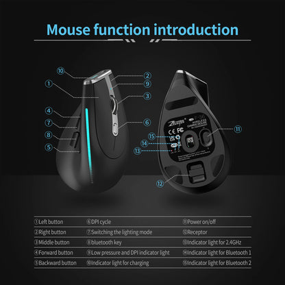 Lefon F33/F26C/F35B Trackball Mouse/Bluetooth Ergonomic Mouse 2.4G Wireless Rechargeable Rollerball Mice for PC Office Drawing