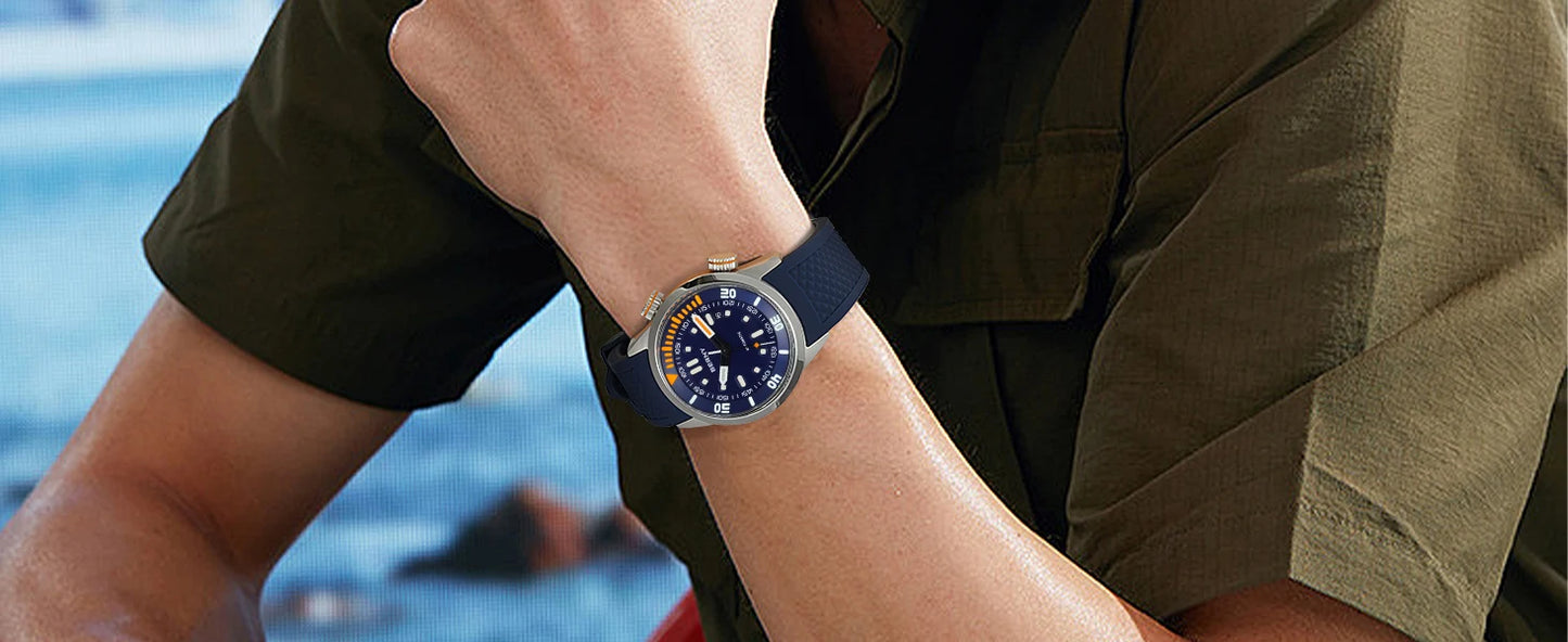 BERNY Automatic Professional Diving Watch for Men Super Luminous Scratch-resistant Sapphire Lens Top Mechanical Diver Watches