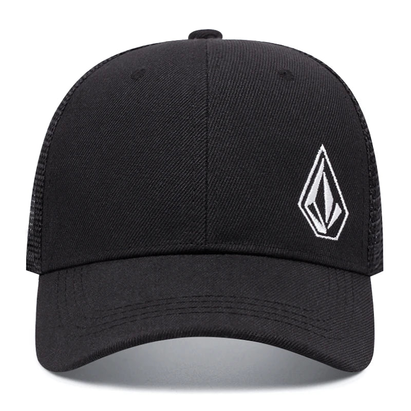 2025 New Diamond Embroidered Cotton Mesh Hat Men's Hip Hop Hat Decorative Hat Women's Outdoor Sports Sunshade Hat Baseball Hat