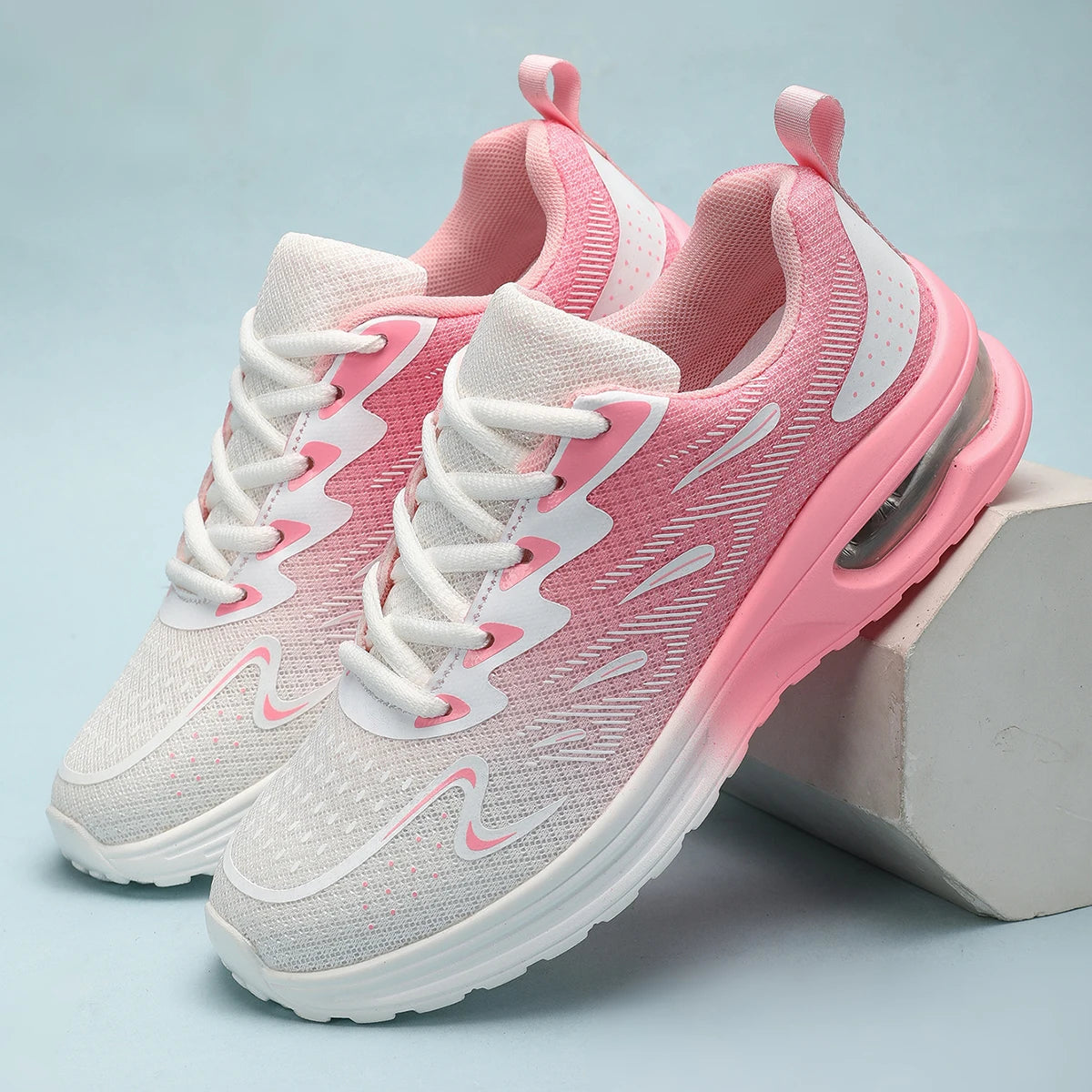 Damen-Sneaker Laufschuhe Damenmode mit Luftkissen und atmungsaktivem Mesh – Tennis- und Sportschuhe