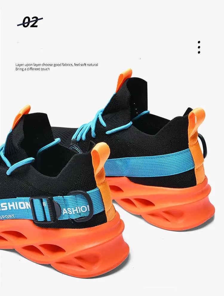 Hot Sale Fashion Purple Casual Sneakers Women Men Blade Running Shoes Big Size 48 Light Breathable Sports Shoes Men Mesh Sneakers