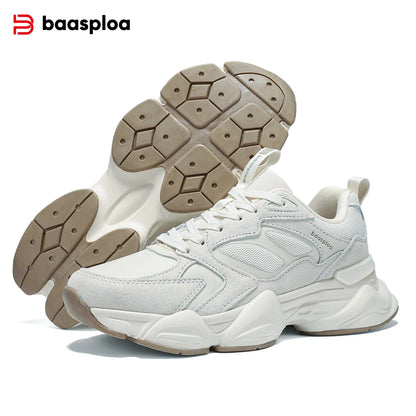 Baasploa Women Running Sneakers Brand Mesh Breathable Comfortable Walking Shoes Outdoor Anti-slip Female Casual Jogging Sports Shoes