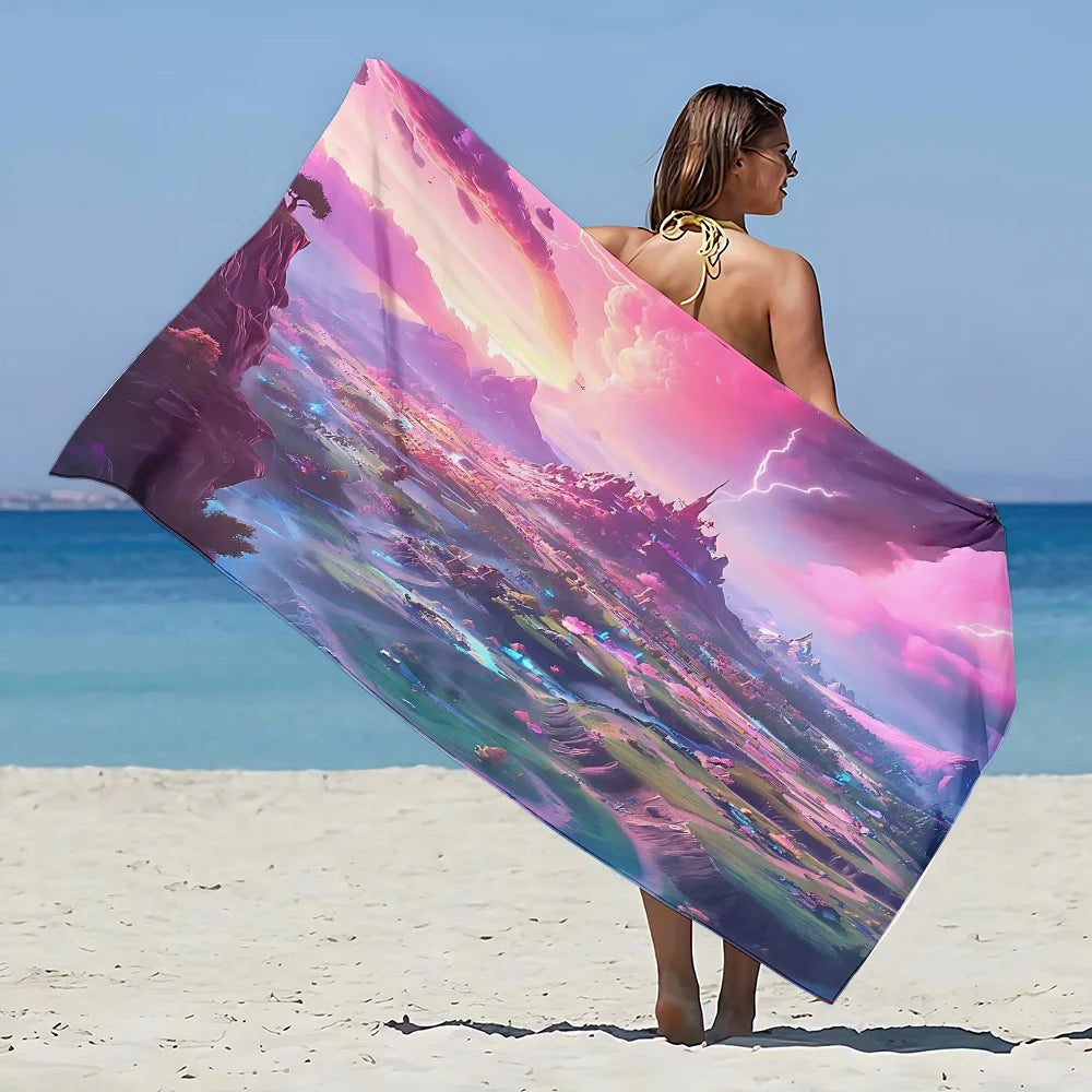 Nueva toalla de playa F-FortniteS de juego popular, microfibra sin arena, secado rápido, suave y resistente a la arena, toalla para piscina, regalo para mujer, viaje, gimnasio y ducha