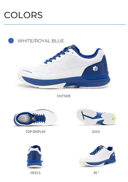Zapatillas de tenis FitVille para hombre, versión ancha 2E, calzado deportivo profesional de entrenamiento, transpirable y antideslizante, para deportes de raqueta, con soporte para el arco plantar