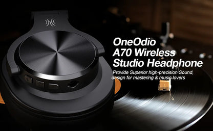 Oneodio Fusion A70 Wired + Wireless Bluetooth 5.2 Headphones For Phone With Mic Over Ear Studio DJ Headphone Recording Headset