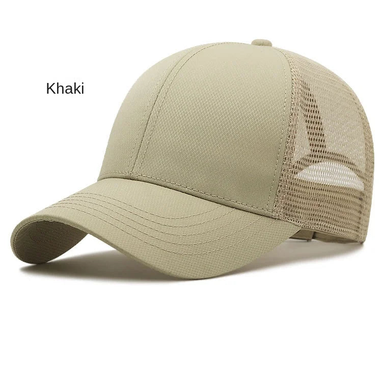 Unisex Quick Dry Big Head Mesh Baseball Cap Adjustable plus Size Summer Snapback Hat Comfortable Breathable 56-65cm
