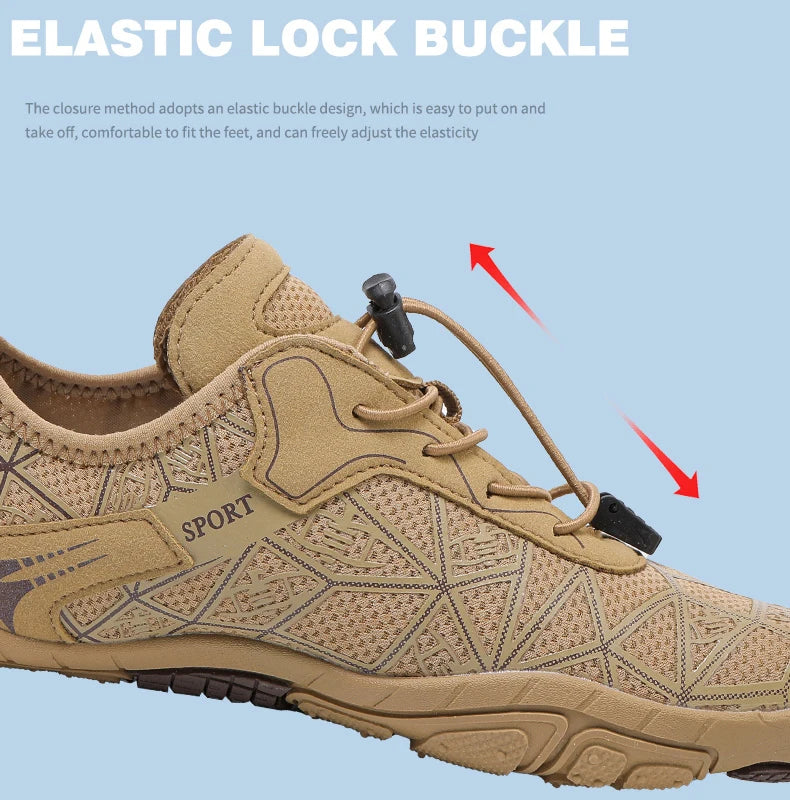 New Barefoot Wading Shoes Men and Women Mesh Quick-Drying Beach Shoes Outdoor Non-Slip Swimming Shoes Unisex Water Sports Shoes